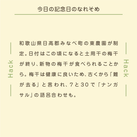 きょうの豆知識